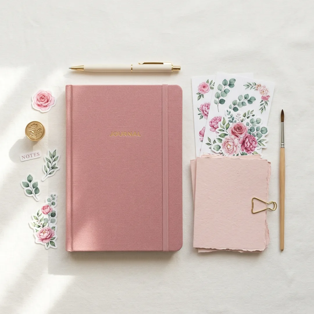 Blush stationery bundle ready to gift